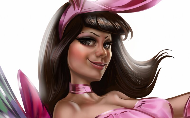 Woman with Pink Wings — Playful