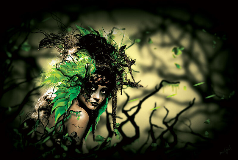 Woman with Plant Crown