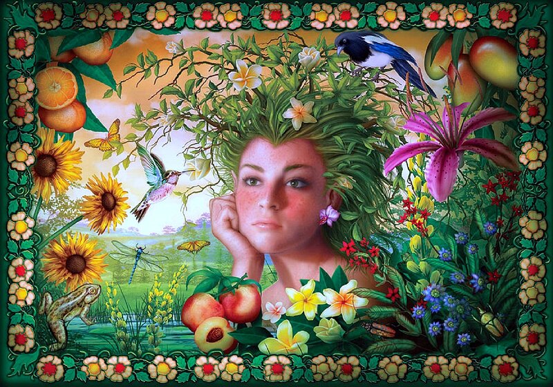 Woman with Plant Hair