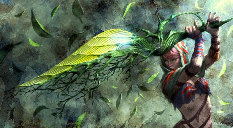 Woman with Plant Weapon