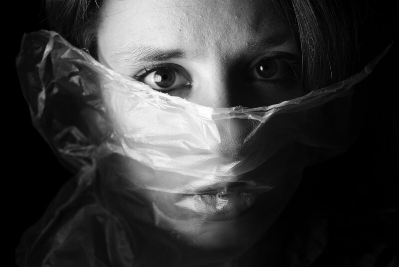 Woman with Plastic Bag