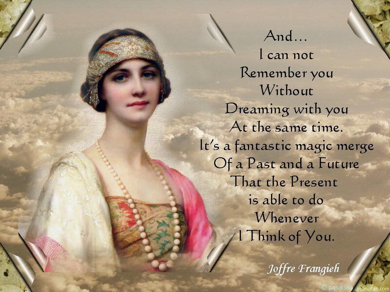 woman with poem quote