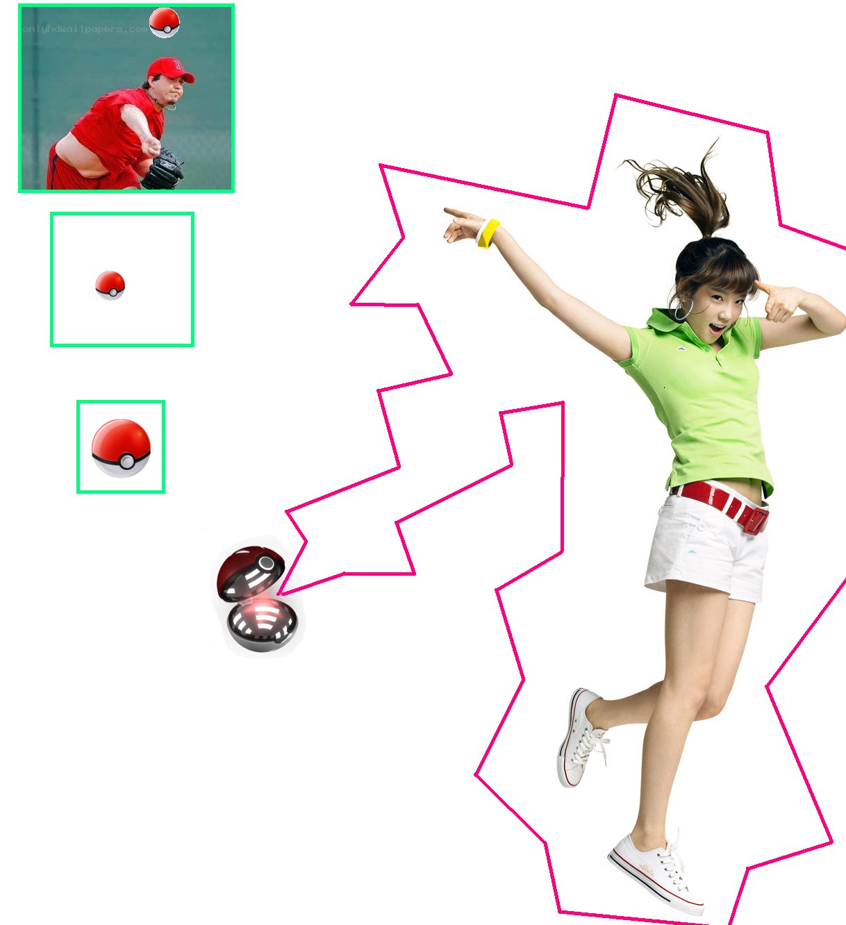 woman with pokeball