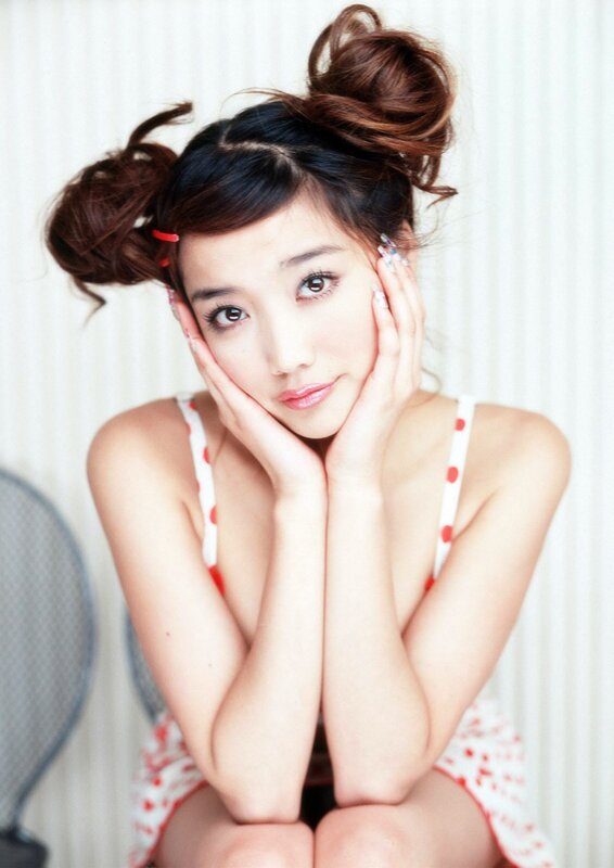 woman with polka dot dress
