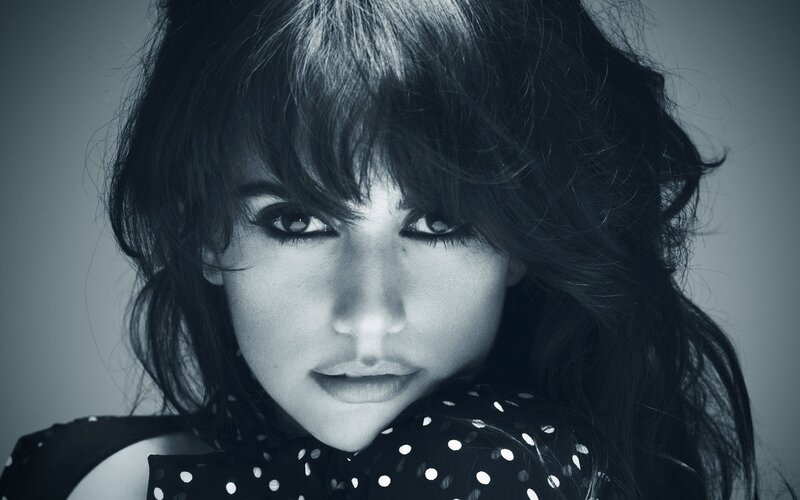 woman with polka dot top