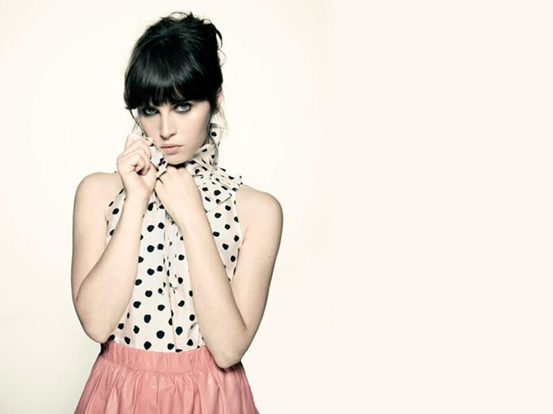 Woman with Polka-dot Top — White