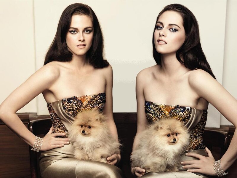Woman with Pomeranian Dog