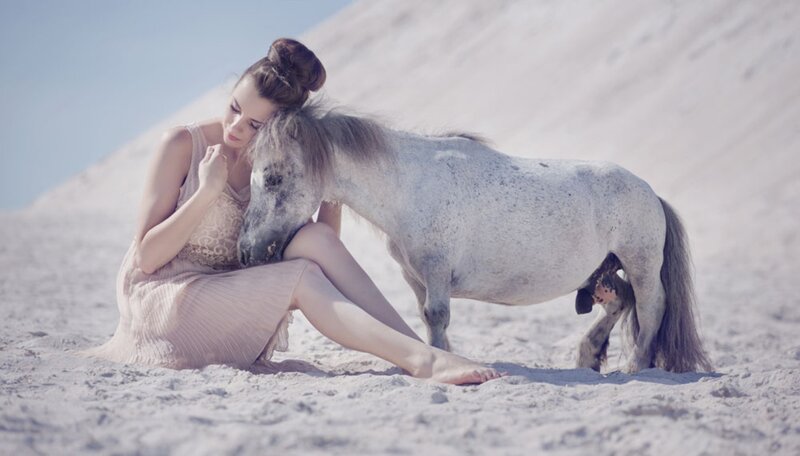 Woman with Pony