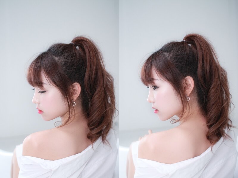 woman with ponytail hairstyle