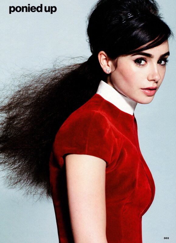 Woman with Ponytail — Red, Dramatic, Photograph