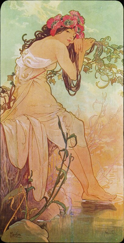 Woman with poppy crown