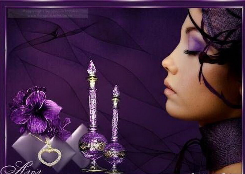 Woman with Purple Accessories — Dramatic