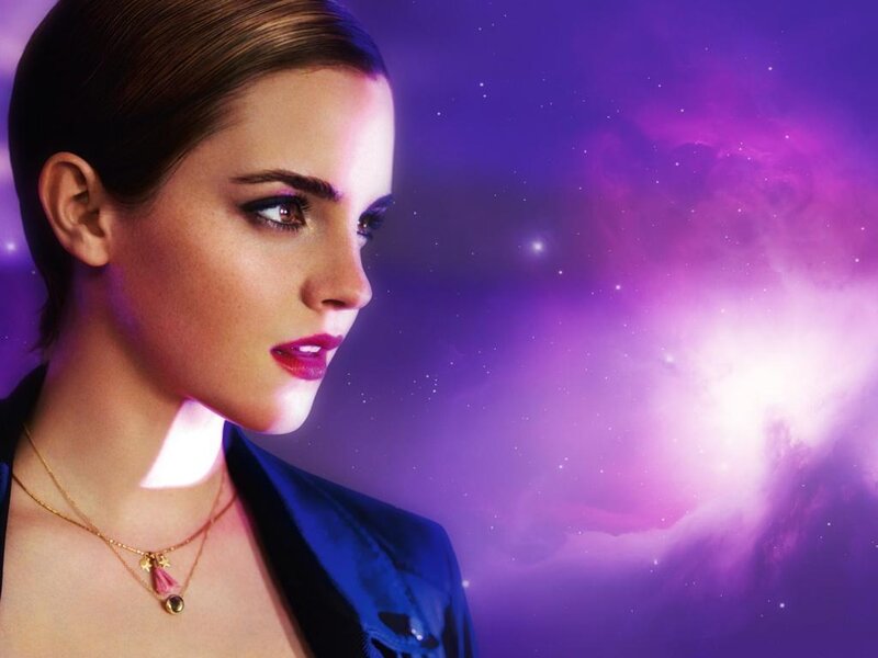Woman with Purple Background — Dramatic