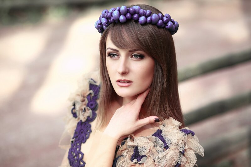 Woman with Purple Crown