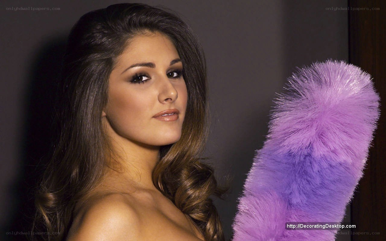 woman with purple duster