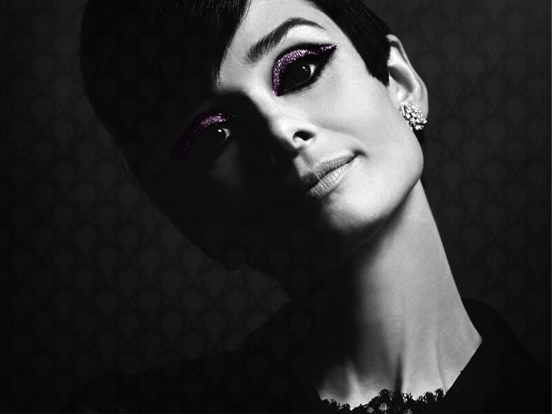Woman with Purple Eyeliner