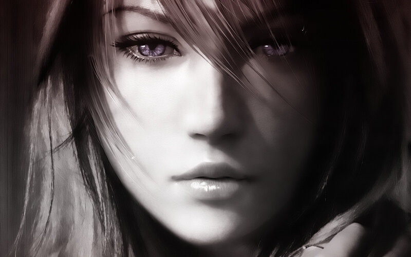 woman with purple eyes