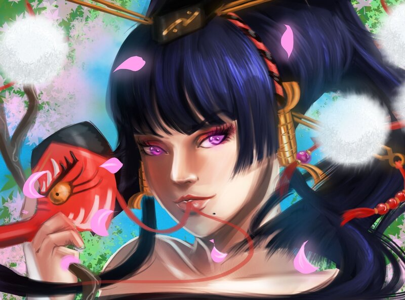 Woman with Purple Eyes — Blue