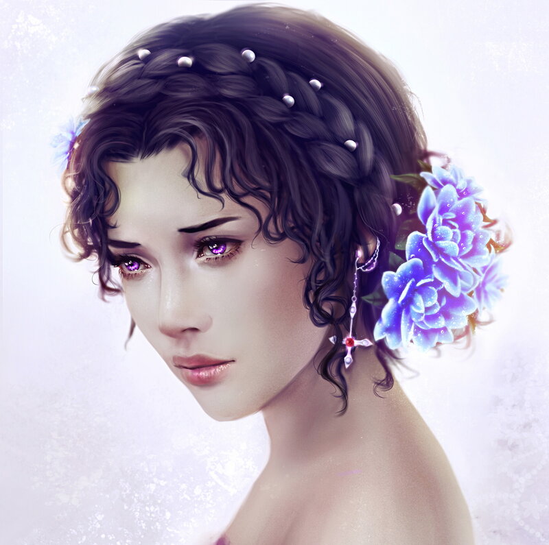 Woman with Purple Eyes — Serene
