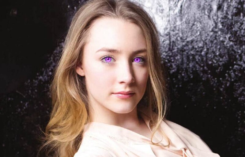 Woman with Purple Eyes — White