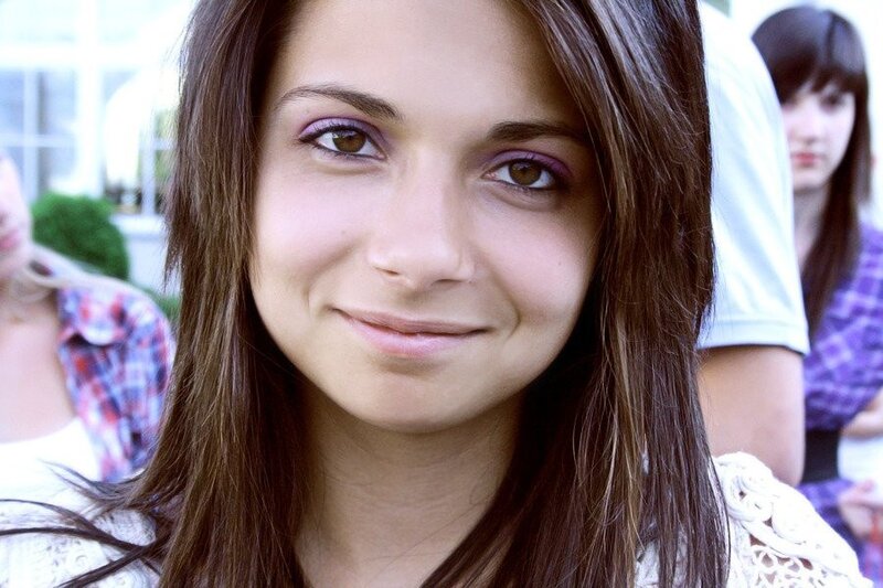 woman with purple eyeshadow