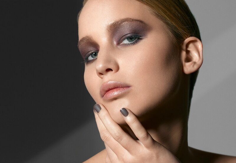 woman with purple eyeshadow