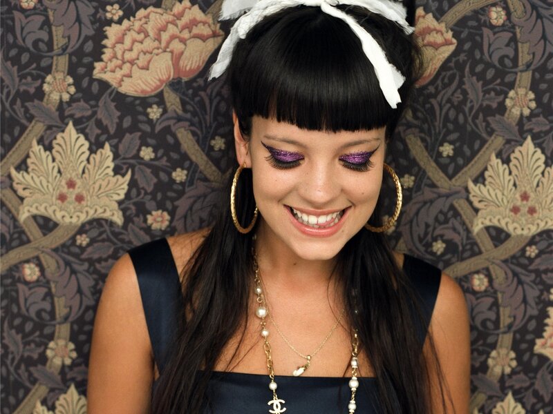 Woman with Purple Eyeshadow — Black, Playful