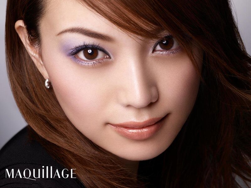 Woman with Purple Eyeshadow — Brown