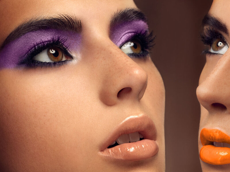 Woman with Purple Eyeshadow — Dramatic