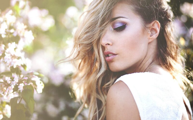 Woman with Purple Eyeshadow — Serene