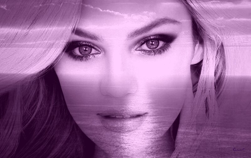 Woman with Purple Filter