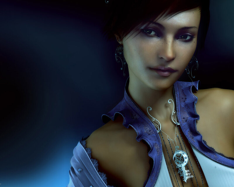 Woman with Purple Garment