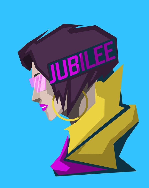 Woman with Purple Hair — Blue, Futuristic