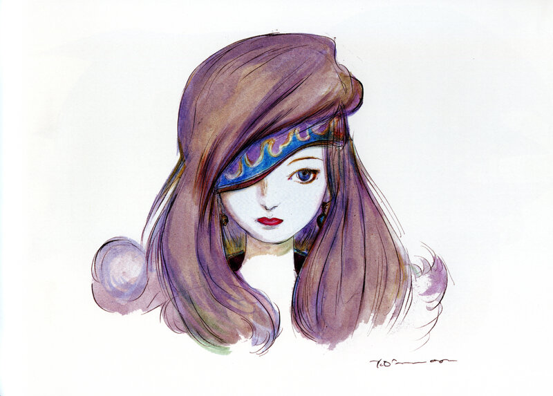 Woman with Purple Hair — Calm, Illustration