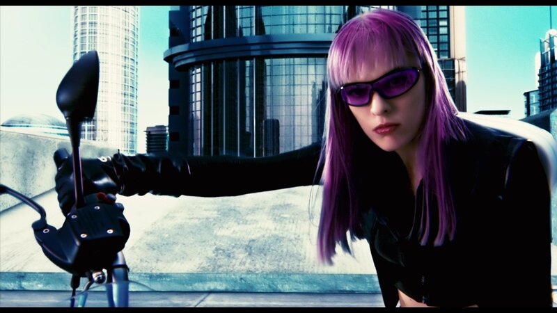 Woman with Purple Hair — Dramatic, Afternoon, Photograph, Sunglasses