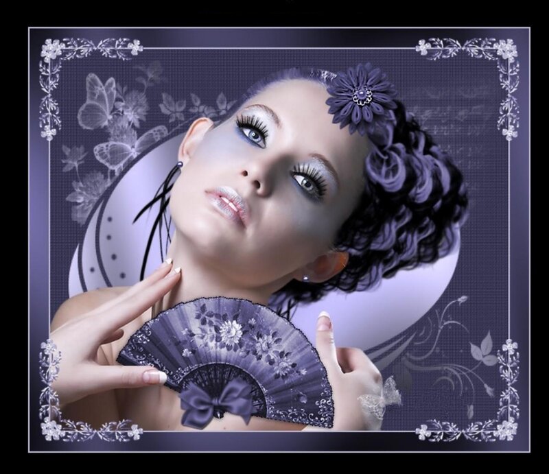 Woman with Purple Hair — Dramatic, Digital Art, Fan