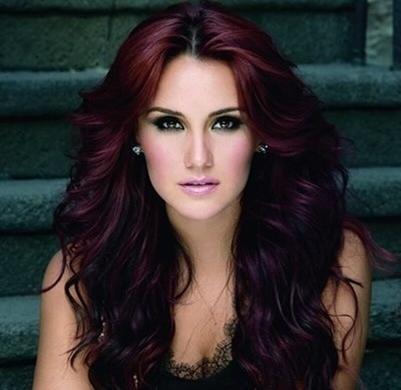Woman with Purple Hair — Dramatic, Photograph, Earrings