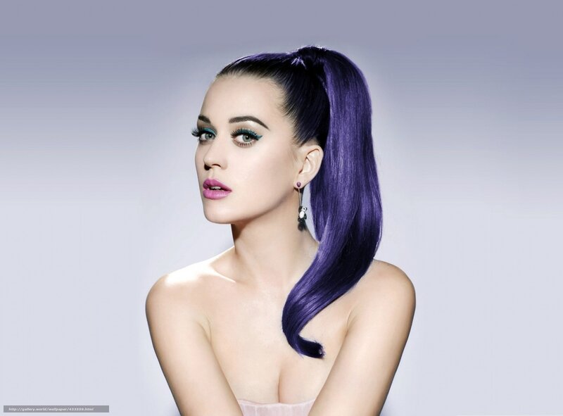 Woman with Purple Hair — Dramatic, Photograph, Makeup, Earring, White