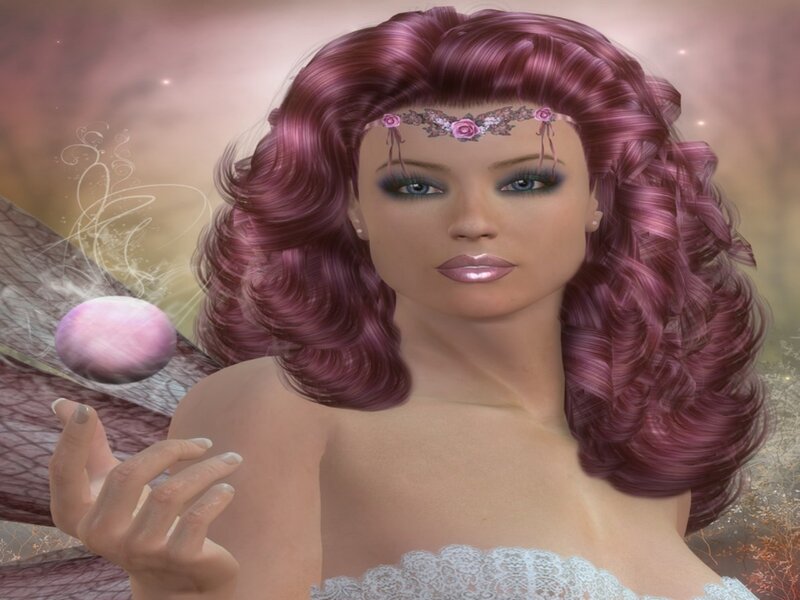 Woman with Purple Hair — Fantasy