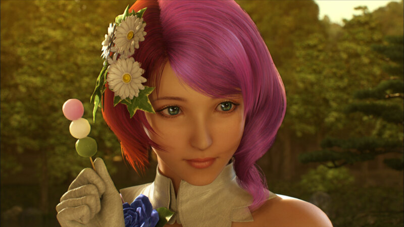 Woman with Purple Hair — Serene, Afternoon, 3d Render