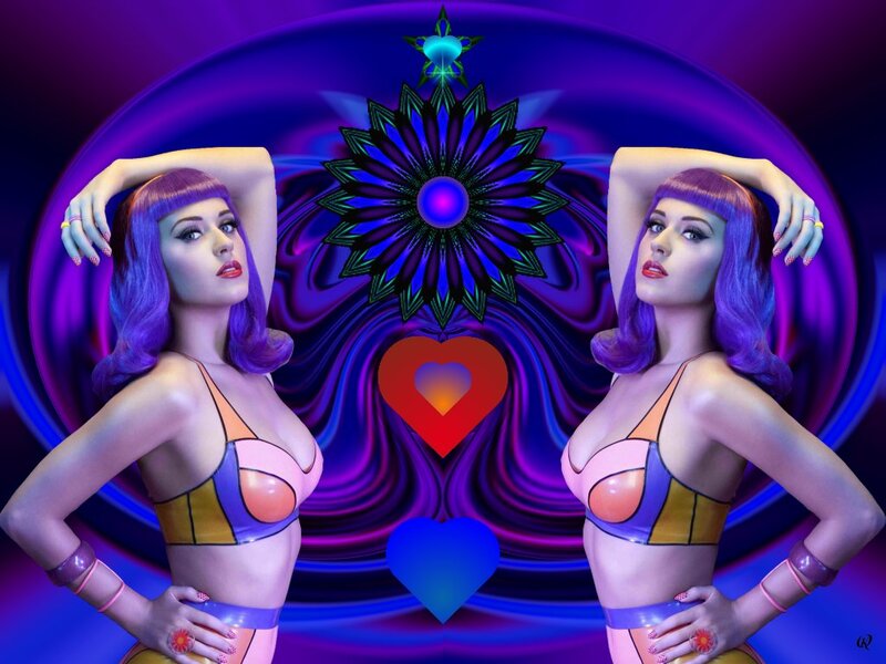 Woman with Purple Hair — Vibrant, Surreal, Digital Art