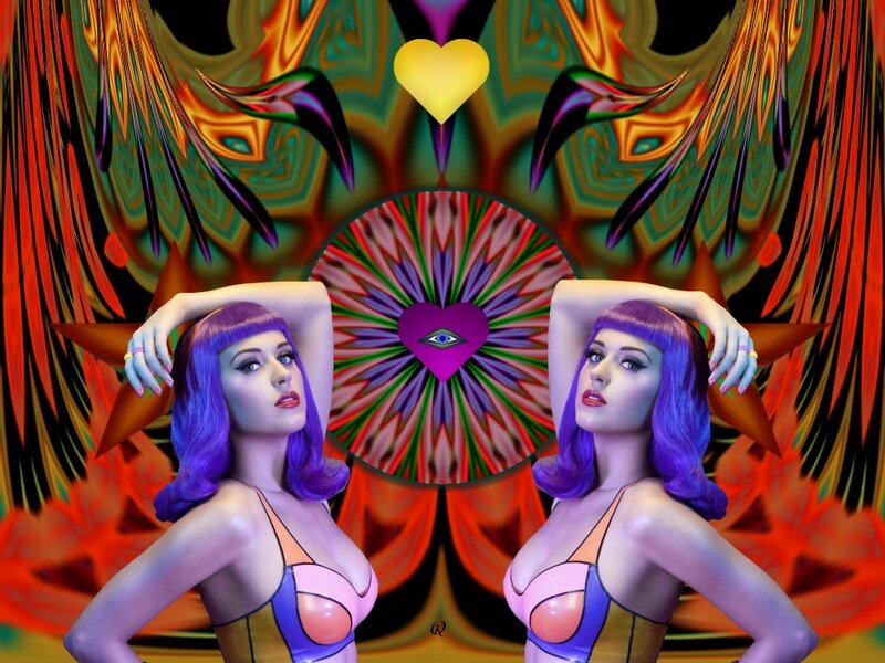 Woman with Purple Hair — Vibrant, Surreal