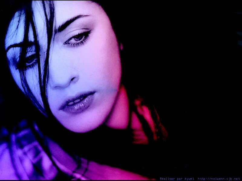 woman with purple lighting