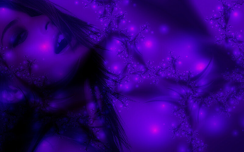 Woman with Purple Lighting — Dreamy