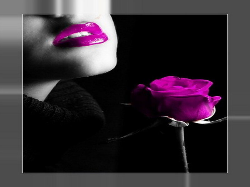 Woman with Purple Lips