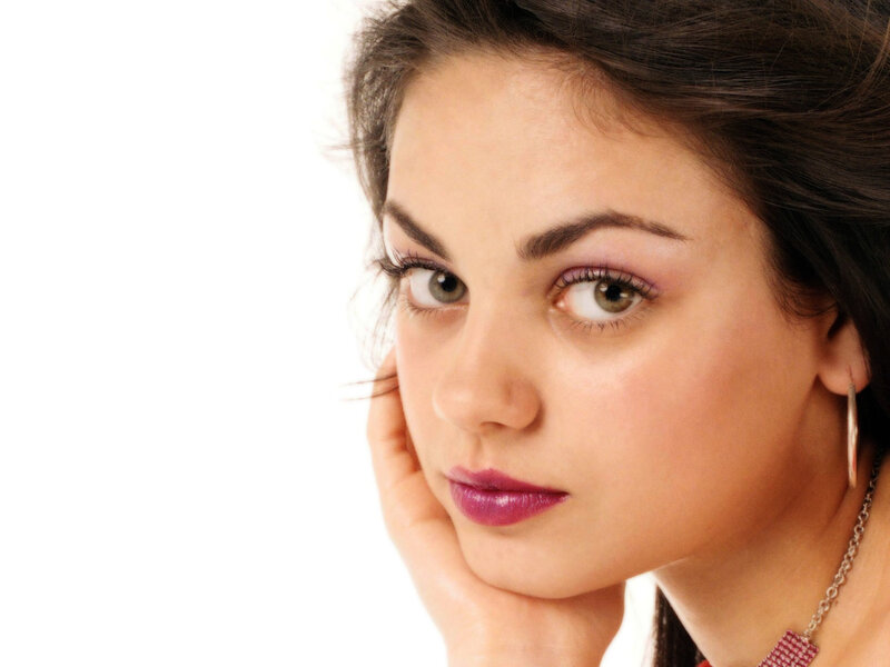 woman with purple lipstick