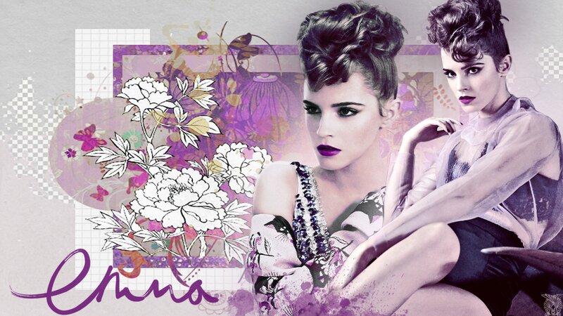 Woman with Purple Makeup — Dramatic, Illustration