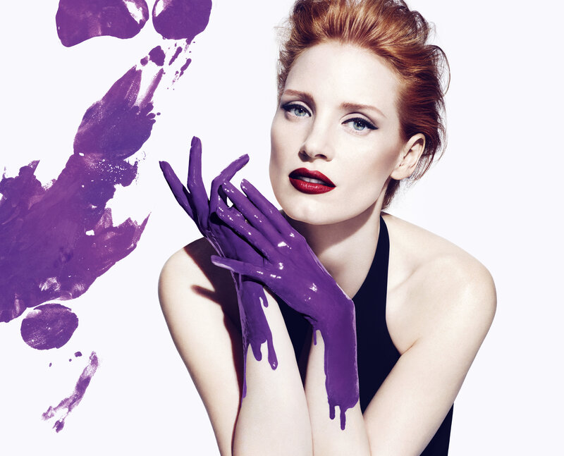 Woman with Purple Paint — Dramatic