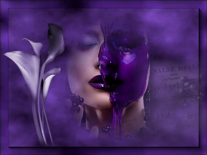 Woman with Purple Paint