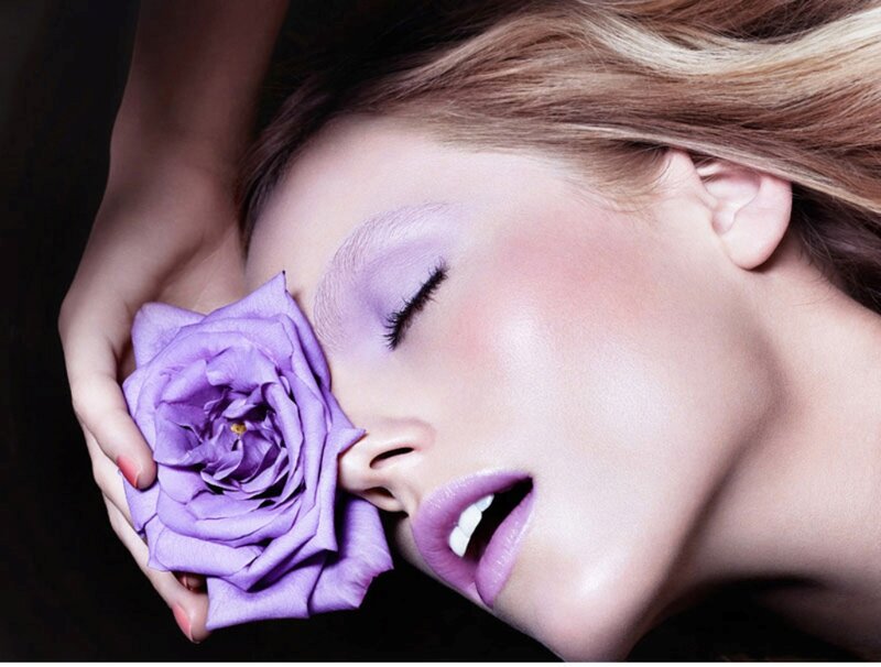 Woman with Purple Rose — Serene